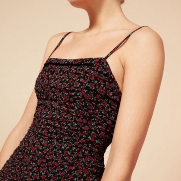 Reformation Wyatt Mabel Floral Sleeveless Mini Lined Dress Size 2 - Picture 4 of 9